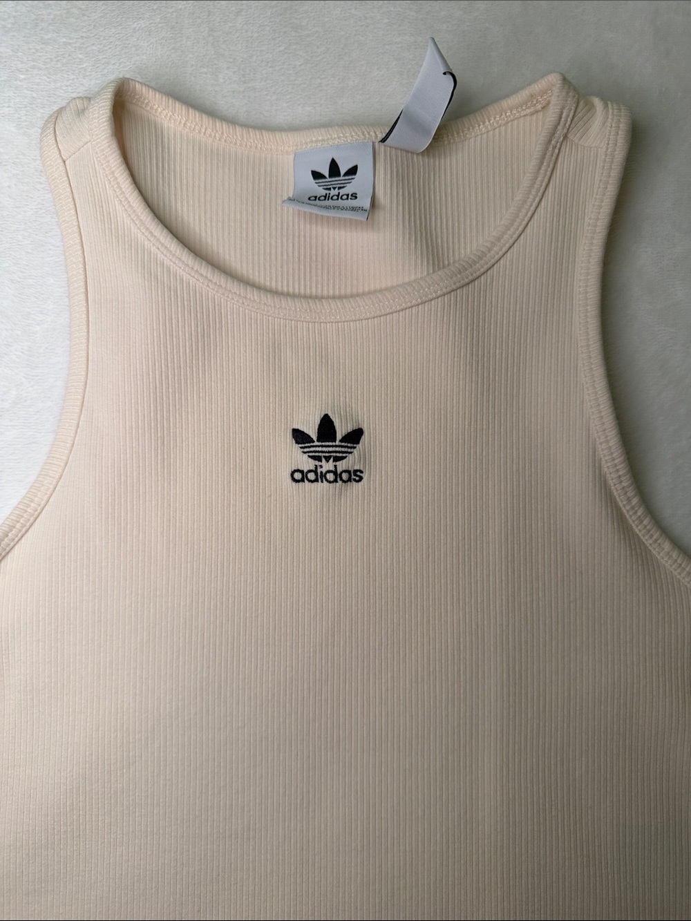 Adidas Ivory Ribbed Crop Tank - Picture 11 of 11